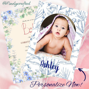 Personalized Nature Wildflower Photo Baby Shower  Invitation