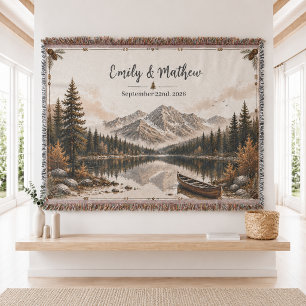 Personalized Nature Woven Throw Blanket