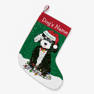 Personalized Naughty Bernedoodle Small Christmas Stocking