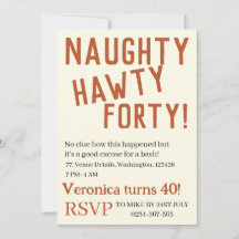 Personalized naughty hawty forty funny birthday 