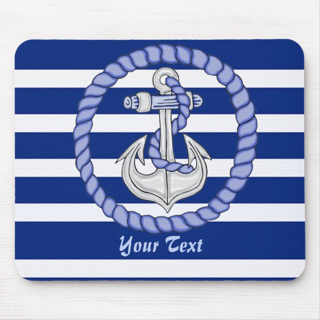 Personalized Nautical Anchor 2 Mouse Pad (Front)