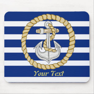 Personalized Nautical Anchor 3 Mouse Pad