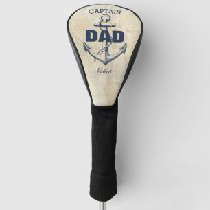 Personalized Nautical Anchor Captain Dad Golf Head Cover