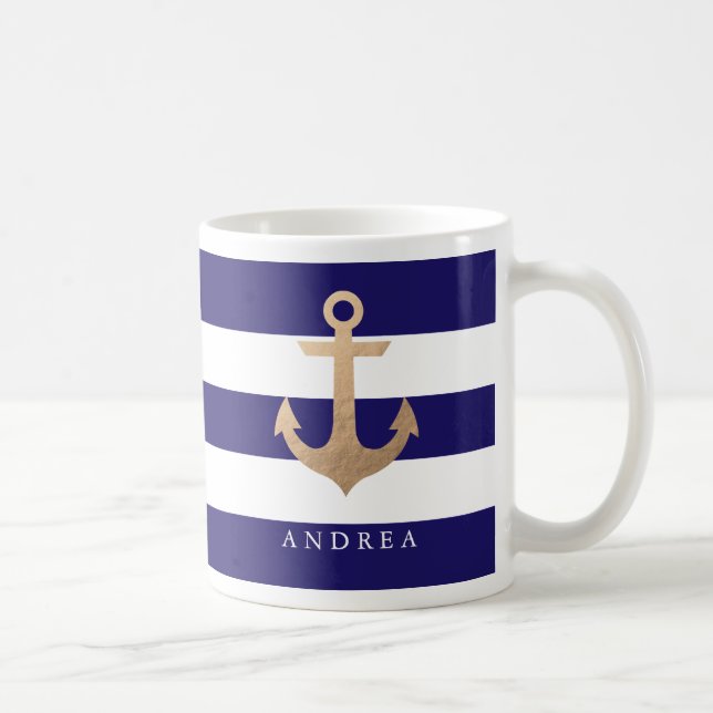 Personalized | Nautical Anchor Coffee Mug (Right)