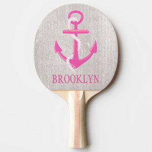 Personalized Nautical Anchor Ping Pong Paddle