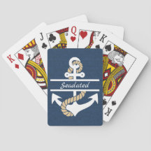 Personalized Nautical Anchor Playing Cards