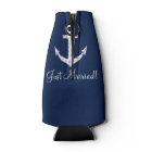 Personalized nautical anchor wedding can coolers