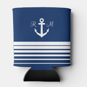 Personalized nautical anchor wedding can coolers