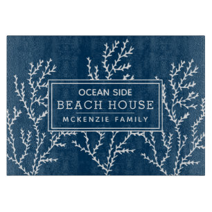 Personalized Nautical Beach House Cutting Board