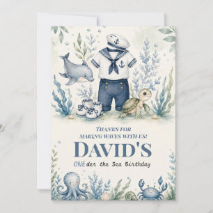 Personalized Nautical Birthday Greeting Card