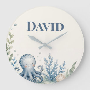 Personalized Nautical Birthday Greeting Card Large Clock