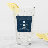 Personalized Nautical Blue lighthouse Boat 