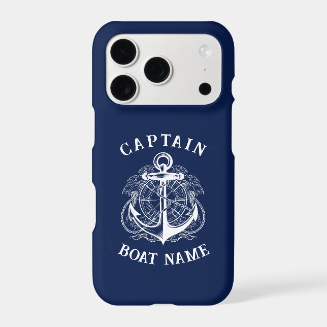 Personalized Nautical Captain Boat Name Anchor     (Back)