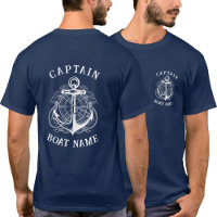 Personalized Nautical Captain Boat Name Anchor