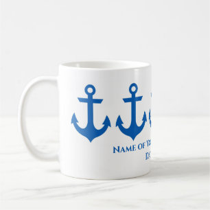 Personalized Nautical Coffee Mug