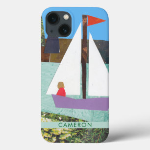 Personalized Nautical Colourful Boho Sailing iPhone 13 Case