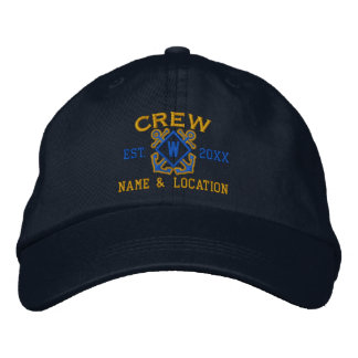 Personalized Nautical Crew Monogram & more Embroidered Hat