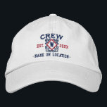 Personalized Nautical Crew Monogram & more Embroidered Hat<br><div class="desc">A classic crossed anchors nautical style with a monogram applique, a custom personalized embroidered cap for a crew member of special occasions.
Use the "Ask this Designer" link to contact us with your special design requests or for some assistance with any of your customization needs.</div>