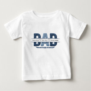 Personalized Nautical Dad Rope Monogram Family Baby T-Shirt