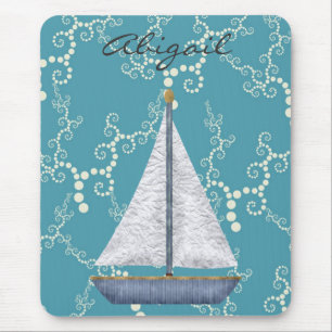 Personalized Nautical Sailboat Mousepad