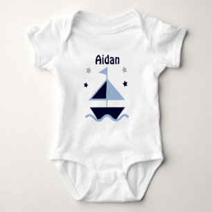 Personalized "Nautical/Sailboat/Navy"  baby Shirt