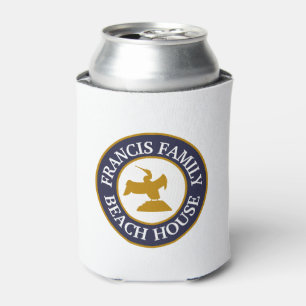 Personalized Nautical Sea Bird Logo Can Cooler