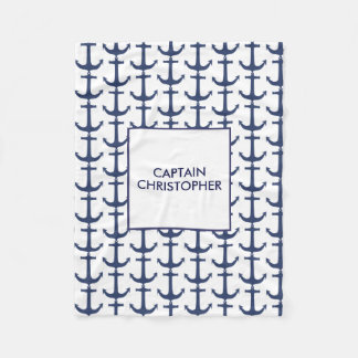 Personalized Nautical Theme Blanket
