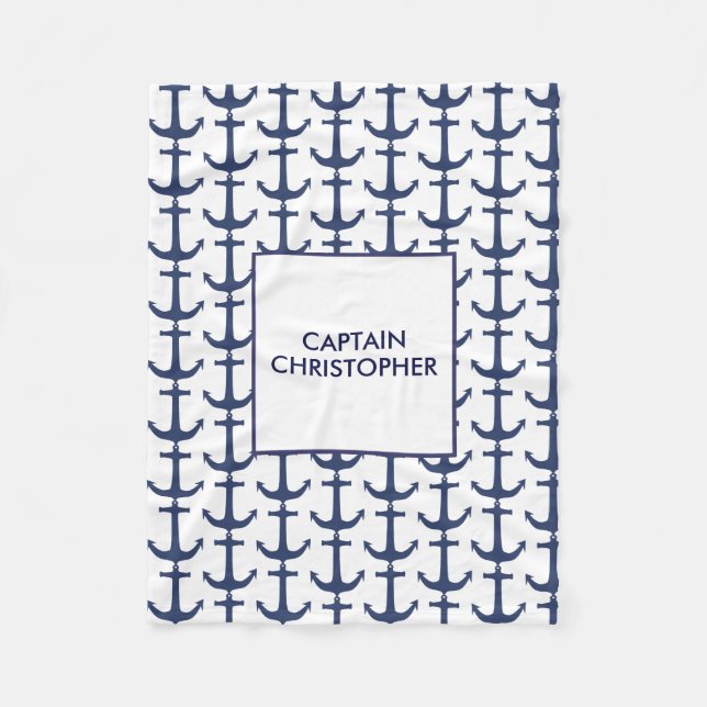 Personalized Nautical Theme Blanket (Front)