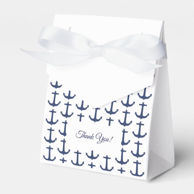 Personalized Nautical Theme Party Favor Box (Front Side)