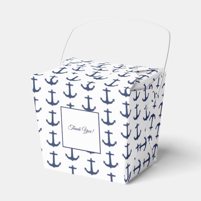 Personalized Nautical Theme Party Favor Box (Front Side)