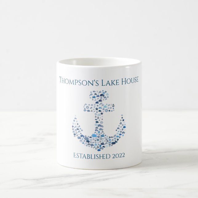 Personalized Nautical Themed  Coffee Mug (Center)