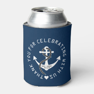 Personalized Nautical Wedding Favour Party Can Cooler