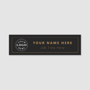 Personalized Navy Blue 3.5" X 1" Rectangle Name Tag
