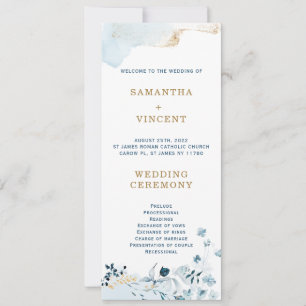 Personalized Navy Blue and Gold Program Template