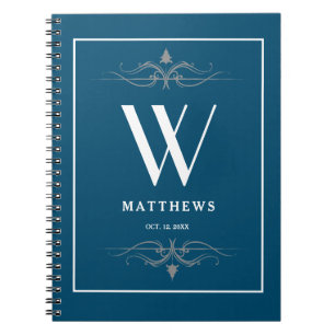 Personalized navy blue Classic Notebook
