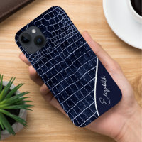 Personalized Navy Blue Crocodile