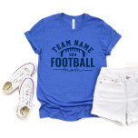Personalized Navy Blue Football Team Mom Tri-Blend Shirt<br><div class="desc">Custom Football T-Shirt for Moms - shown in Blue
Design features a stylish football logo with sporty custom text. Personalize with your player's football team name and jersey number. Navy Blue design and blue shirt colours can be modified.</div>