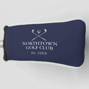 Personalized Navy Blue Golf Club Name Head Cover