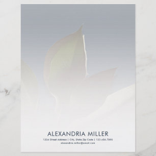 Personalized Navy Blue Greenery Stationery