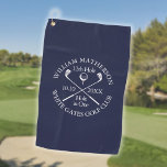 Personalized Navy Blue Hole in One Golf Towel<br><div class="desc">Personalize the name,  location hole number and date to create a great keepsake to celebrate that fantastic hole in one. Designed by Thisisnotme©</div>