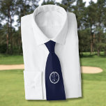 Personalized Navy Blue Monogram Initials Golf  Tie<br><div class="desc">Personalize the initials to create a great monogram golf gift and keepsake. Designed by Thisisnotme©</div>
