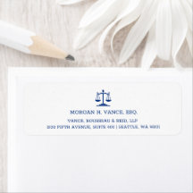 Personalized Navy Blue Scales of Justice Lawyer