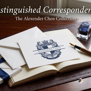 Personalized Navy Coat of Arms Crest Card
