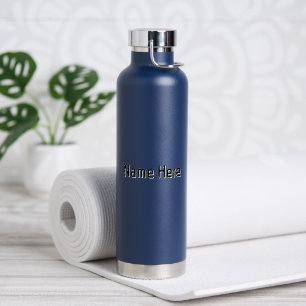 Personalized Navy Elegant Look Office Student Nice Water Bottle