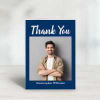 Personalized Navy Gingham Plaid Photo