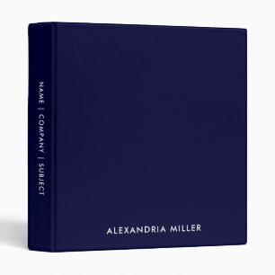 Personalized Navy Monogram Binder