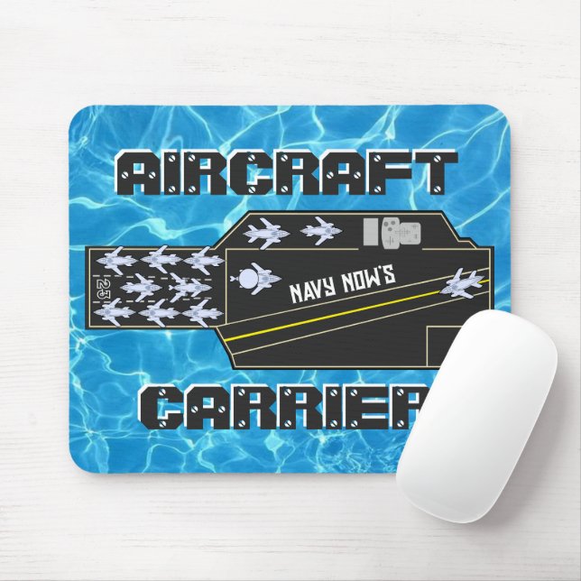 Personalized Navy Now's Aircraft Carrier Striker Mouse Pad (With Mouse)