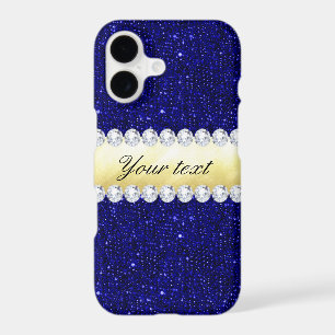Personalized Navy Sequins, Gold, Diamonds