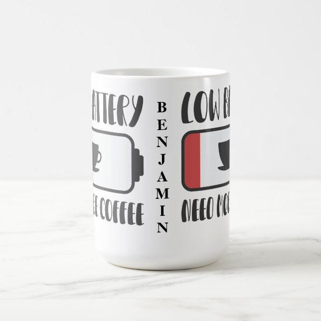 Personalized Need More Coffee Mug (Center)