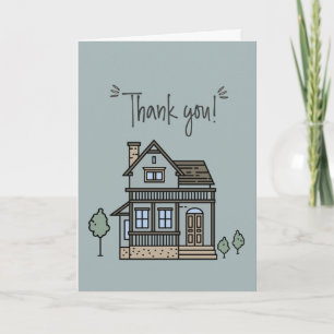 Personalized Neigborhood Home Thank You Card